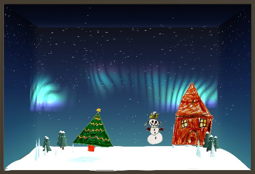 a snowy world